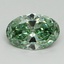 1.65 Ct. Fancy Vivid Pacific Green Oval Lab Grown Diamond