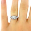 The Margaret Ring, smalltop view on a hand
