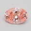 1.55 Ct. Fancy Vivid Orangy Pink Oval Lab Grown Diamond