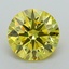 1.33 Ct. Fancy Vivid Yellow Round Lab Grown Diamond