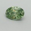0.53 Ct. Fancy Vivid Green Oval Lab Grown Diamond