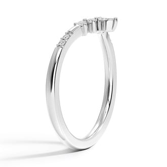 Custom Chevron Contour Diamond Ring