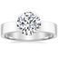 18K White Gold Parker Solitaire Ring, smalltop view