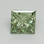 0.89 Ct. Fancy Vivid Pacific Green Princess Lab Grown Diamond