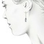 The Divindra Earrings, smallzoomed in top view on a hand