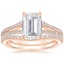14K Rose Gold Icon Diamond Ring (1/3 ct. tw.) with Curved Diamond Ring (1/6 ct. tw.)