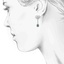 The Agnetha Earrings, smalltop view on a hand