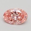 0.68 Ct. Fancy Vivid Pink Oval Lab Grown Diamond