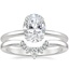 18K White Gold Aveline Ring with Lunette Diamond Ring