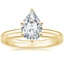 18K Yellow Gold Sydney Perfect Fit Diamond Ring with Petite Comfort Fit Wedding Ring