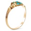 The Dilis Ring, smalltop view on a hand