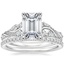 Platinum Begonia Vine Diamond Ring (1/2 ct. tw.) with Luxe Ballad Diamond Ring (1/4 ct. tw.)