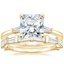 18K Yellow Gold Tapered Baguette Diamond Ring with Memoir Baguette Diamond Ring (3/4 ct. tw.)