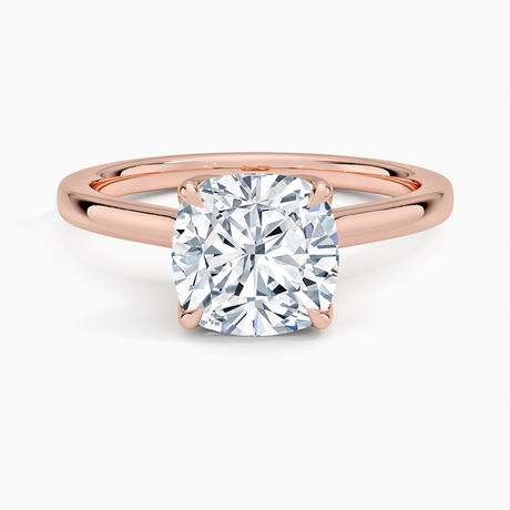 14K Rose Gold Elodie Cathedral Solitaire Ring