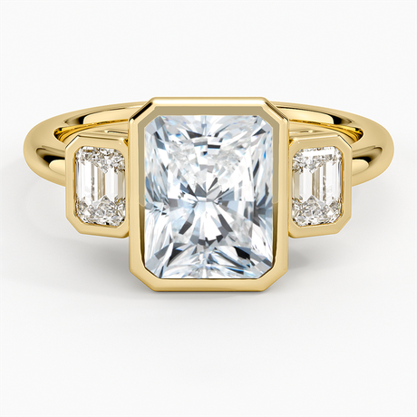 Rhiannon Bezel Three Stone Diamond Ring