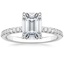18K White Gold Bliss Diamond Ring, smalltop view