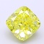 1.70 Ct. Fancy Vivid  Yellow Cushion Lab Grown Diamond