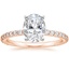 14K Rose Gold Petite Shared Prong Three-Quarter Coverage Diamond Ring (1/3 ct. tw.), smalltop view