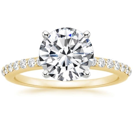 18K Yellow Gold Petite Shared Prong Bridal Set (1/2 ct. tw.)
