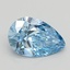 0.92 Ct. Fancy Vivid Blue Pear Lab Grown Diamond