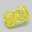 4.59 Ct. Fancy Vivid  Yellow Cushion Lab Grown Diamond