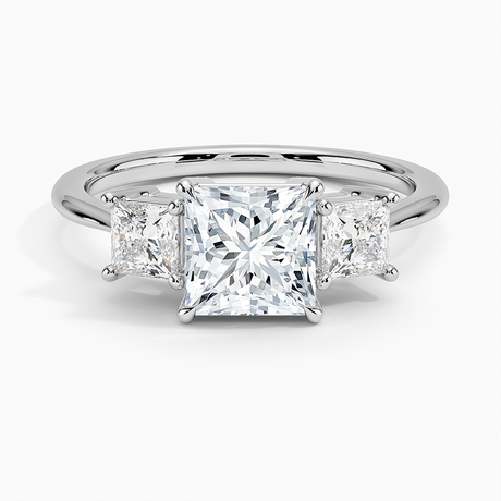 Princess Cut Three Stone Diamond Ring