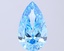 7.01 Ct. Fancy Vivid  Blue Pear Lab Grown Diamond