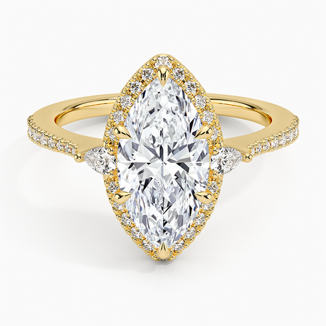 18K Yellow Gold Luxe Aria Halo Diamond Ring (1/4 ct. tw.)