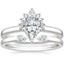Platinum Crescent Diamond Ring with Wren Diamond Ring