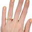 The Noella Ring, smallzoomed in top view on a hand