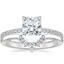 Platinum Petite Demi Diamond Ring (1/5 ct. tw.) with Lunette Diamond Ring