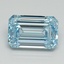 1.51 Ct. Fancy Intense Blue Emerald Lab Grown Diamond
