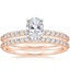 14K Rose Gold Petite Shared Prong Bridal Set (1/2 ct. tw.)