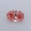0.37 Ct. Fancy Vivid  Pink Oval Lab Grown Diamond
