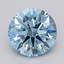 3.11 Ct. Fancy Vivid  Blue Round Lab Grown Diamond