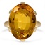 Art Deco Citrine Cocktail Ring