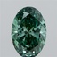 2.50 Ct. Fancy Vivid Green Oval Lab Grown Diamond