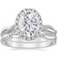 18KW Moissanite Petite Twisted Vine Halo Diamond Bridal Set (1/3 ct. tw.), smalltop view