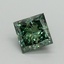 1.25 Ct. Fancy Vivid Green Princess Lab Grown Diamond