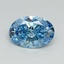 0.58 Ct. Fancy Vivid Blue Oval Lab Grown Diamond