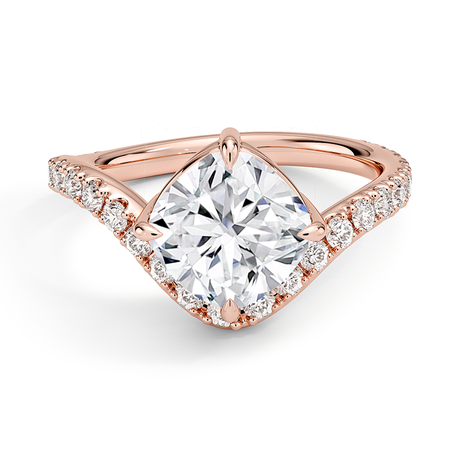 14K Rose Gold Silhouette Diamond Ring (1/2 ct. tw.)