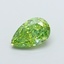 1.02 Ct. Fancy Vivid  Green Pear Lab Grown Diamond
