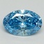 1.51 Ct. Fancy Vivid Blue Oval Lab Grown Diamond