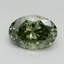 2.05 Ct. Fancy Vivid Green Oval Lab Grown Diamond