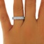 The Heather Ring, smalltop view on a hand
