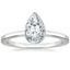 18K White Gold Noemi Bezel Ring, smalltop view