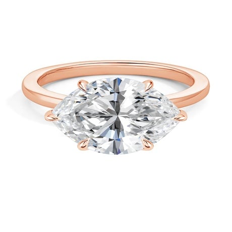 14K Rose Gold Morgan East-West Solitaire Ring