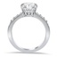 Double Claw Prong Vintage-Inspired Diamond Ring, smallside view