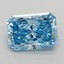0.66 Ct. Fancy Vivid Blue Radiant Lab Grown Diamond