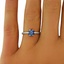 The Maris Ring, smalltop view on a hand